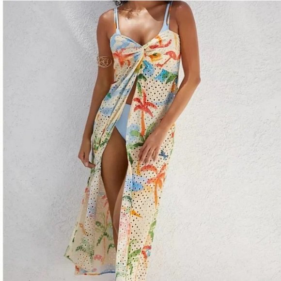 Farm Rio Copacabana Tropical Eyelet Cover Up NWT - Picture 3 of 16